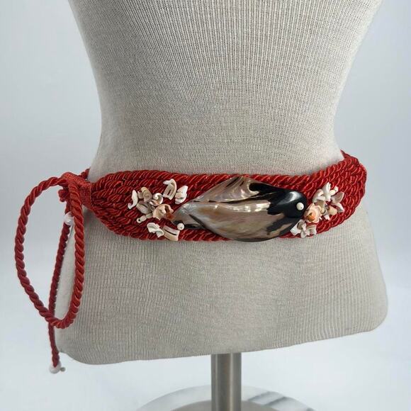 Other Accessories - Vintage mermaidcore sea shell orange belt
